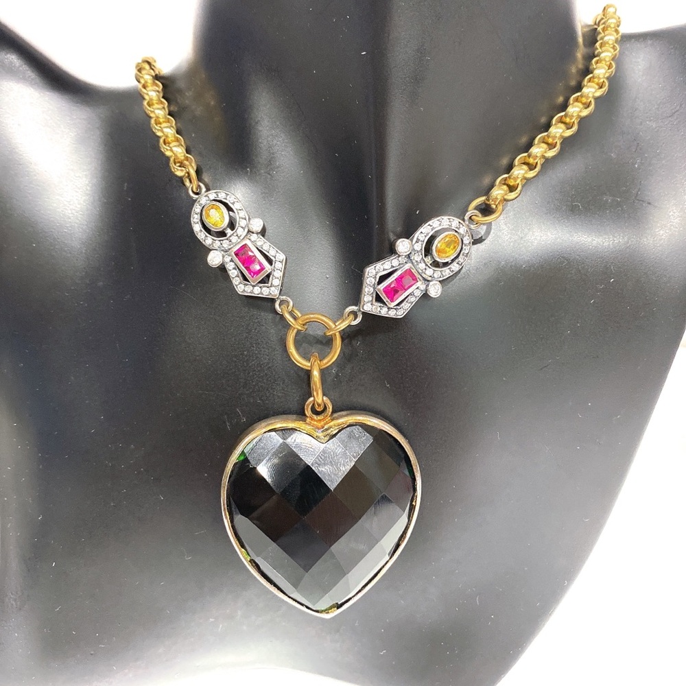 Authentic MAWI Sterling Silver Necklace/HEART PENDANT